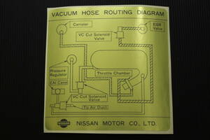 フェアレディZ Z31 バキュームホースラベル コーションラベル 北米仕様 新品未使用 1986モデル