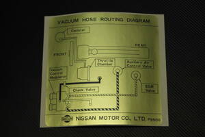 フェアレディZ S130Z バキュームホースラベル コーションラベル 北米仕様 新品未使用 DATSUN 280ZX