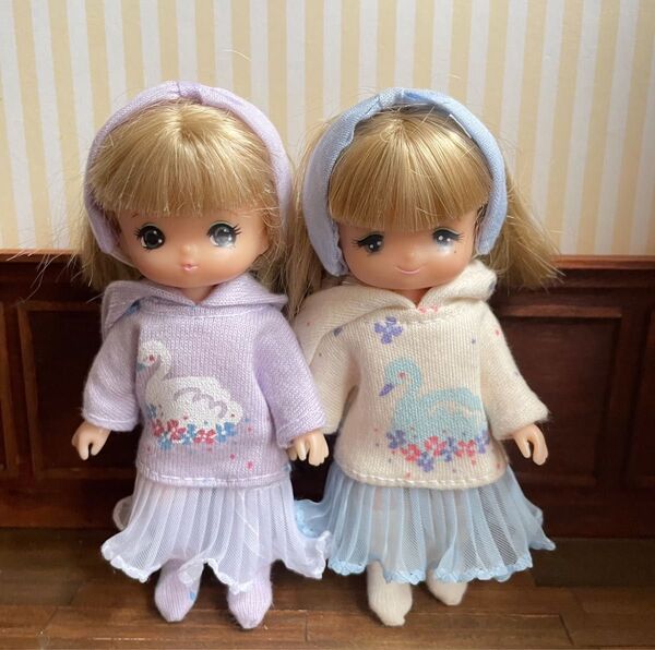 M2308 ミキちゃんマキちゃん ハンドメイド 服 スワンワンピース