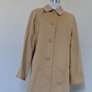 【送料無料】あ201 ピエールバルマン カシミア100% キャラメルベージュ コート 11号 ラグラン Aライン