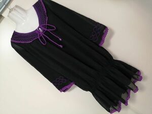 jjyk8-81 # CECIL McBEE # Cecil McBee One-piece Mini long sleeve . minute sleeve .. feeling black M size about 