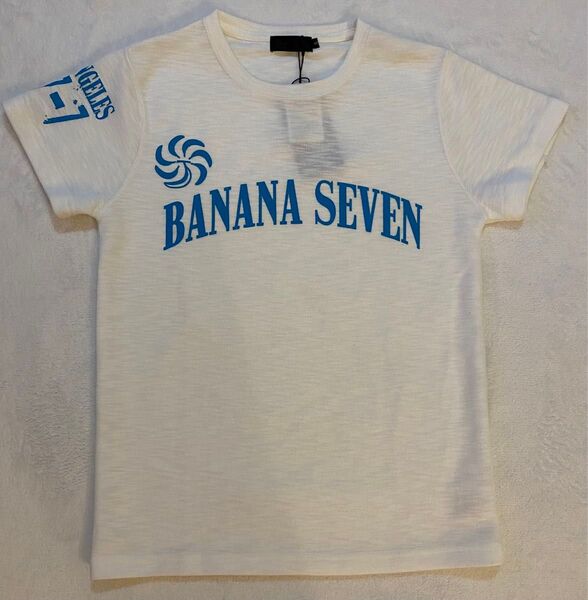 未使用タグ付き BANANA SEVEN スラブニット カットソー グランジ Tシャツ 半袖 ホワイト