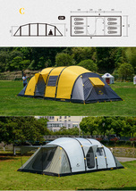 【送料無料】NatureHike ワームホール 8-10 人のテントのための家族の休日大型キャンプテント T18232-B_画像1