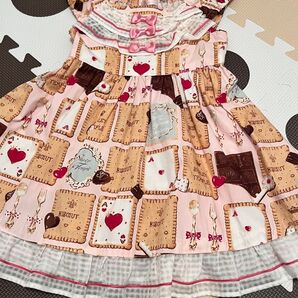 シャーリーテンプル チョコビスケット ワンピース ピンク 100センチ
