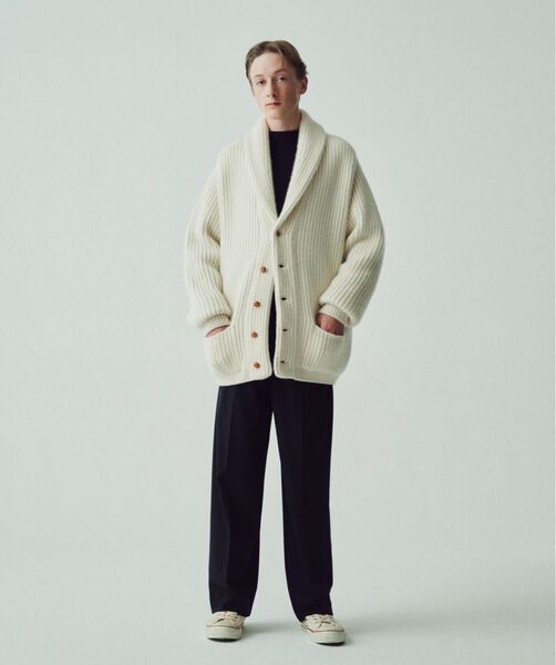 限定品 HERILL ヘリル ベビーキャッシュカシミヤ カントリーカーディガン メンズ ゴールデンキャッシュ