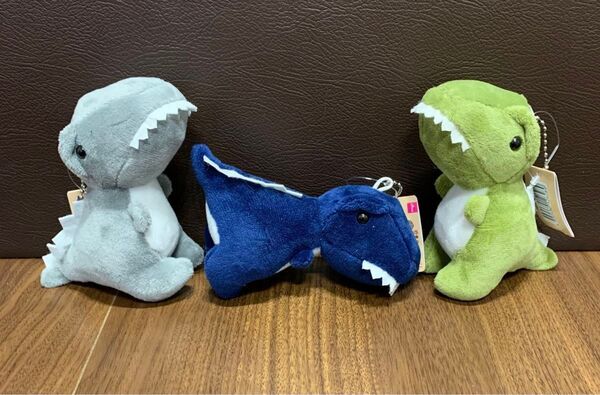【恐竜】キーチェーン3点セット ぬいぐるみ
