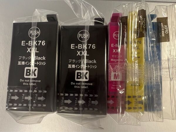 IC74の大容量版 エプソン用 IC76 IC4CL76 4色セット互換インクカードリッジ 5本自由組み合わせ