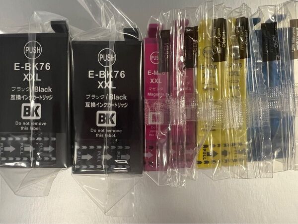 IC74の大容量版 エプソン用 IC76 IC4CL76 4色セット互換インク 8本自由組み合わせ