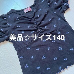 しまむら 半袖 花柄 トップス 140