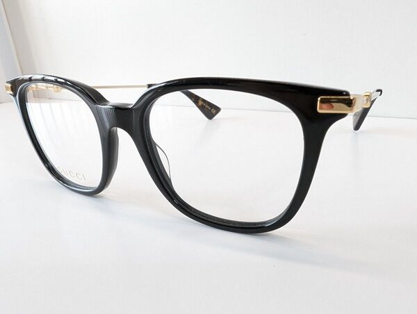 【中古美品】GUCCI グッチ GG0110O/001 49□19-145 伊達メガネ
