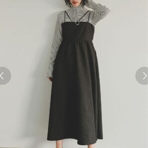 Re:EDIT ふくれジャガードホルターデザイン2WAY キャミワンピース