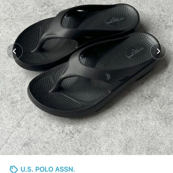 U.S. POLO ASSN. EVA素材クッションサンダル ブラック