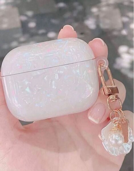 クーポン エアポッズ プロケース シェル ケース AirPods Pro 貝殻 パール