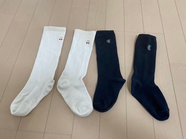 卒園式、入学式ハイソックス14-15cm 白、黒