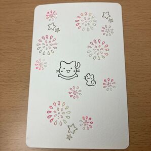 夏 ねこ 打ち上げ花火② 大小スタンプ 6個セット 消しゴムはんこ
