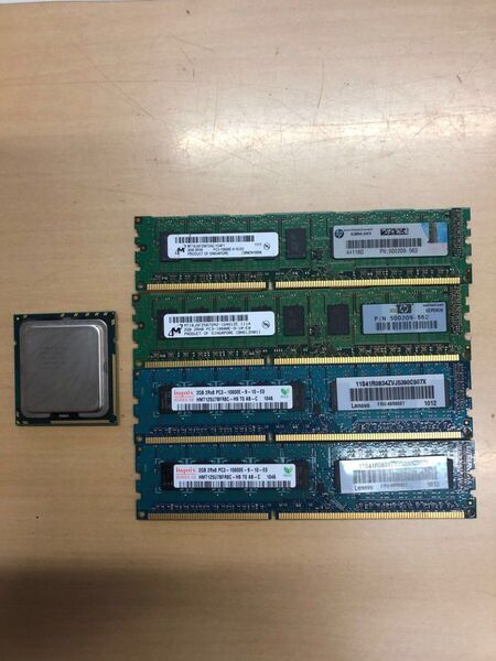 CPU Xeon W3565 3.2GHZ pc3-10600E 2GB × 4枚 動作確認済み