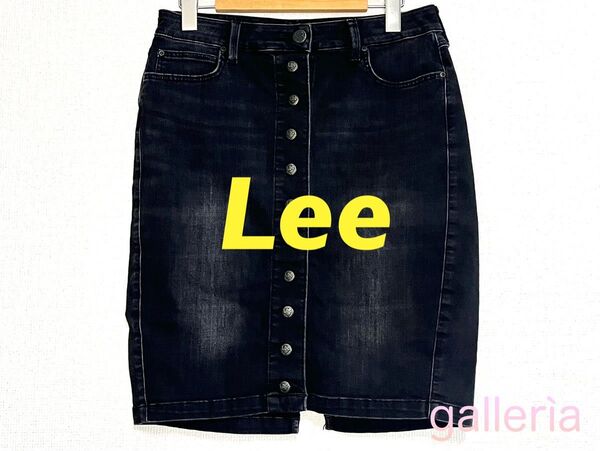 Lee ペンシルスカート デニムスカート ブラックデニム ミニスカート ストレッチ リー 着用回数少