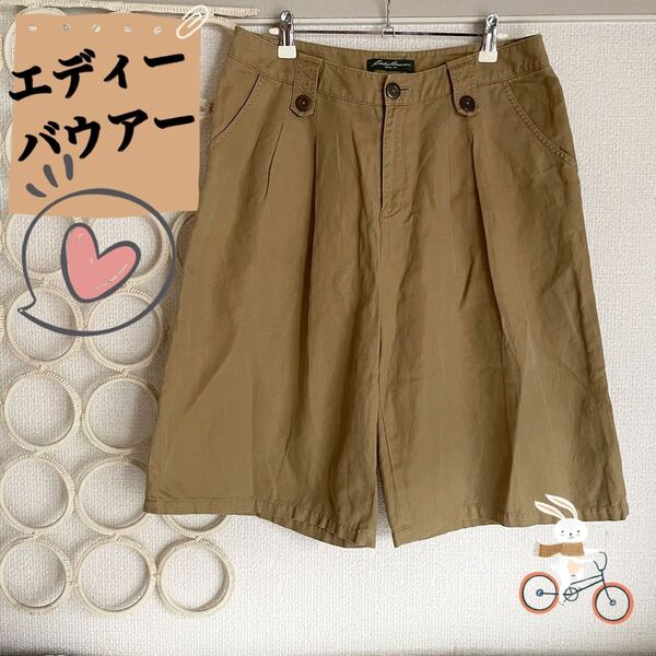 ◇美品◇エディーバウアー キュロットパンツ P10 カーゴパンツ ハーフパンツ