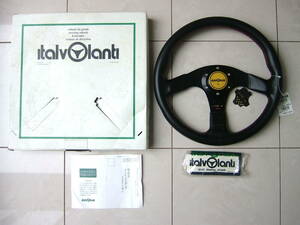  wonderful new goods original box go in italvolanti IMOLA RACING leather & red stitch 35φ steering gear out of print that time thing old car Nissan NISMO Nismo BNR32BCNR3334S1314130Z31R