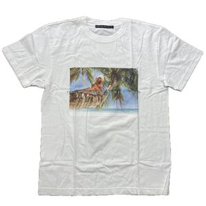 アバランチ KRHYME DENIM " BEACH GIRL" セクシープリントTシャツ ホワイト Lサイズ 新品未使用