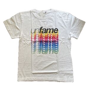 unfame "RAINBOW LOGO " プリントTシャツ ホワイト Mサイズ 新品未使用