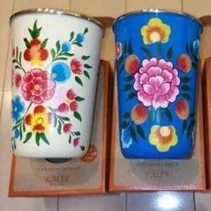 カルディ カシミールペイントカップ 2種 ♪ 新品未使用 食品無し