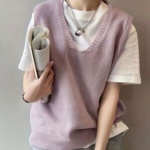 新品 ニットベスト