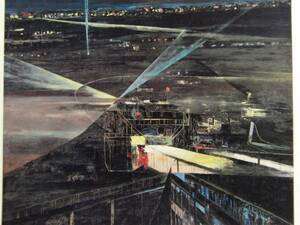 Art hand Auction Yoshio Tsuruoka, Haneda night view, Rare limited edition large-format art book, Brand new with high-quality frame, mai, Painting, Oil painting, Nature, Landscape painting