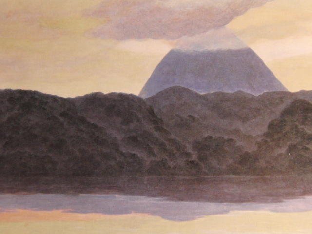 Tatsuo Fukumoto, [Bergsee], Aus einer seltenen Sammlung von Rahmenkunst, In guter Kondition, Neuer Rahmen inklusive, Japanischer Maler, Porto inklusive, null, Malerei, Ölgemälde, Natur, Landschaftsmalerei