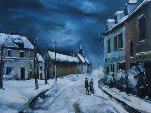 Mauricio de Vlaminck, escena de nieve, De un libro de arte raro, Buen estado, Nuevo marco de alta calidad, Con marco, gastos de envío incluidos, chocolate/5, cuadro, pintura al óleo, Naturaleza, Pintura de paisaje