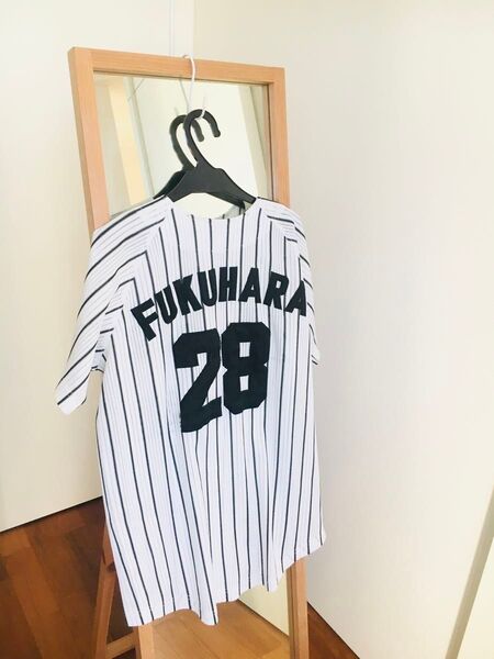 阪神タイガース 福原忍 ホーム ユニフォーム 福原 福原コーチ 阪神 タイガース 刺繍 ユニホーム シャープ産業 阪神公認