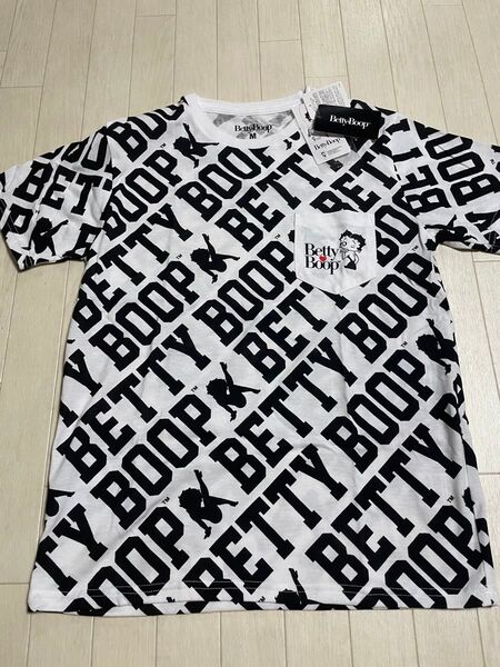ベティブープ 総柄ロゴTシャツ M新品