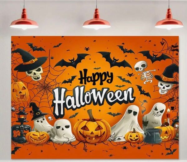 ハロウィン タペストリー 壁掛け風景(サイズ: 100cmx150cm)