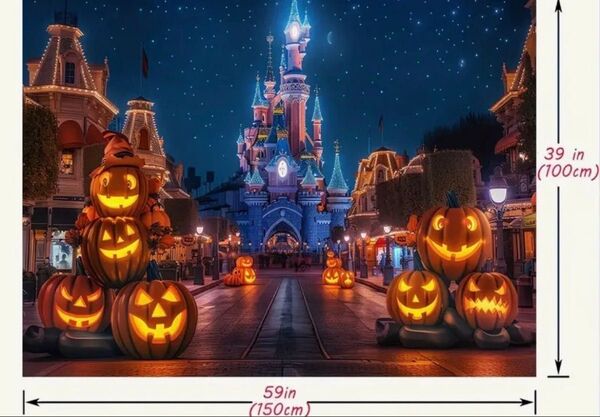 ハロウィン タペストリー 布 背景 写真 フォトブース かぼちゃ パーティー 城 インスタ映え 記念日 イベント