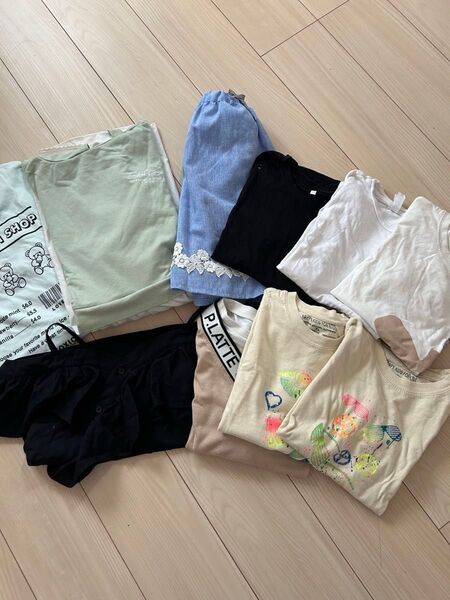 女の子 半袖 ワンピース スカート 夏物 150センチ