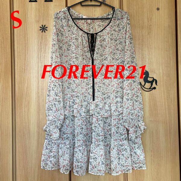 9/12値下げ!Sフォーエバー21FOREVER21 花柄 チュニック ワンピース