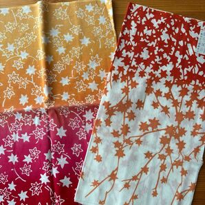 かまわぬと戸田屋商店 手ぬぐい2枚セット♪ 紅葉文様 高尾紅葉 グラデーションが美しい!!