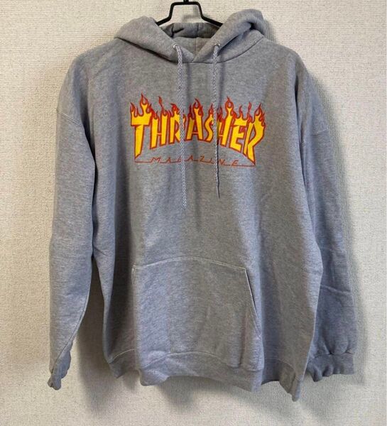 THRASHER スラッシャー プルオーバー パーカー スウェットパーカー グレー スケーター ビックロゴ