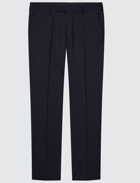 【新品未使用】ユニクロ UNIQLO 感動パンツ ウールライク ネイビー 79×76