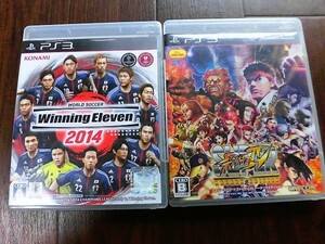 【中古】PS3 スーパーストリートファイターⅣ アーケードエディション ワールドサッカーウイニングイレブン2014 2本セット /PS332