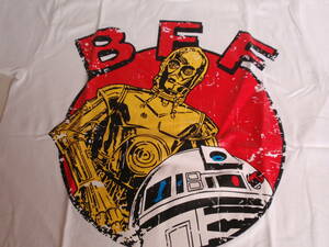 新品＆即決！おもしろTシャツ （STARWARS スターウォーズ　R2D2　C3PO）　MサイズＲ