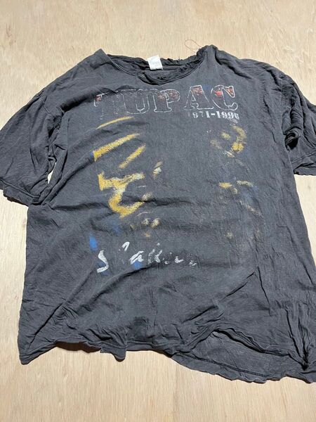 90s 2 PAC スペシャル ビンテージ ジャンク 雰囲気 フェード スミクロ ヴィンテージ Tシャツ 半袖Tシャツ レア 古着