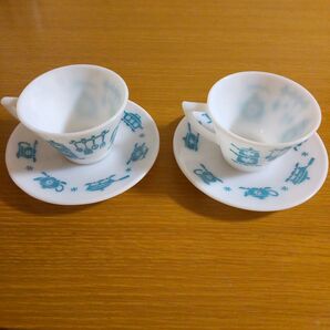 ヘーゼルアトラス キッチンエイド ターコイズブルー ティーカップ&ソーサー