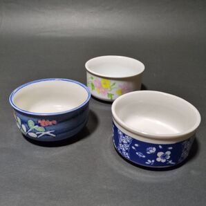 花柄 小鉢 鉢 煮物鉢 煮付け鉢 3種