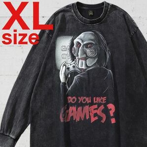 SAW ソウ JIGSAW ジグソウ プリント 長袖 Tシャツ ロンT XL