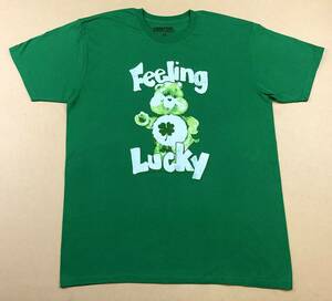 Care Bears Feeling Lucky 丸首Tシャツ　AMERICAN CLASSICS　Lサイズ　グリーン　ケアベア　アメリカンクラッシックス　