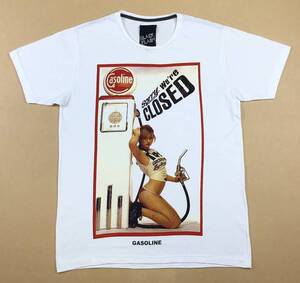 BLACK FLASH GASOLINE Sorry We're CLOSED 丸首Tシャツ L ホワイト