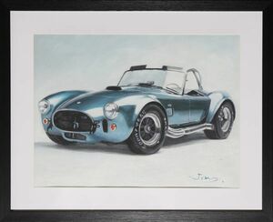 Art hand Auction Oil painting still life 1965 Shelby Cobra 427 SC Competition Jimmy's hand-painted one-of-a-kind item ★Acrylic board included★Shelby Cobra J7.19-B6, Painting, Oil painting, Still life