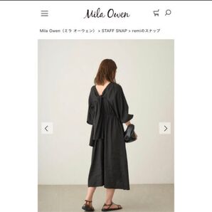 ミラオーウェン バックリボン ワンピース 新品未使用 パフ袖