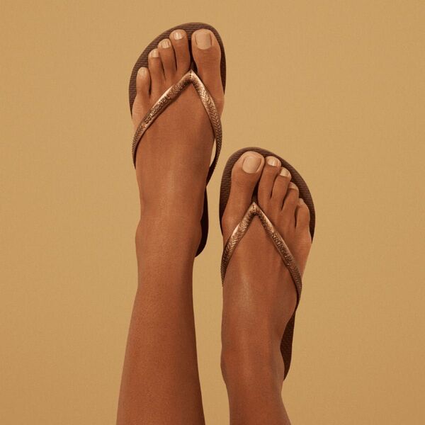 Havaianas slim ビーチサンダル ラスト/メタリックコッパー ブラウン系